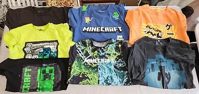 Buy Boys Age 9-10 Clothes Bundle 7 T-shirts Inc 5x Minecraft T-shirt Bundle • 15.99£