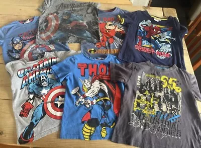 Buy 7 Boys T-shirts Size 6-7 Years Marvel • 5£