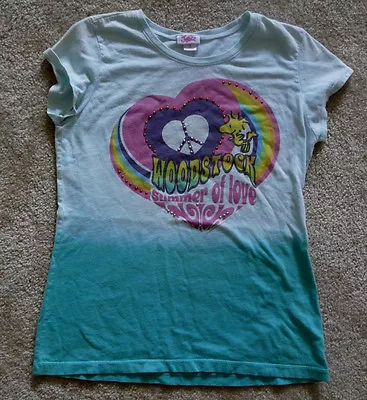 Buy Justice For Girls  Woodstock Summer Of Love  T-shirt Embellished & Adorable! 🌺 • 9.29£