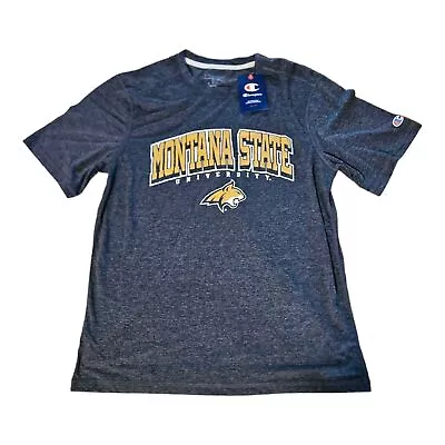 Buy Champion Montana State University Medium Gray Short Sleeve T-Shirt • 17.05£
