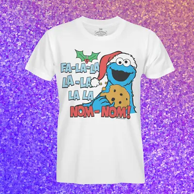 Buy Ladies Sesame Street Cookie Monster Nom Nom T-Shirt 10 12 14 16 18 Xmas Gift Top • 19.99£