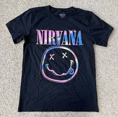 Buy Nirvana Officially Licensed Short Sleeve T-shirt Mens Small Black BRAND NEW • 10.95£