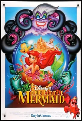 Buy Disney The Little Mermaid 80s Movie Poster Iron On Tee T-shirt Transfer • 2.39£