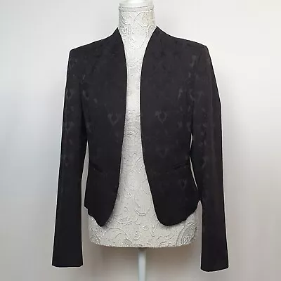 Buy New Look Black Blazer Floral Pattern Womens UK Size 12 Party Going Out  • 14.99£