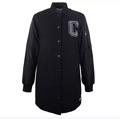 Buy Converse Women's Long MA-1 Baseball Jacket / BNWT / Black / All Sizes • 24.99£