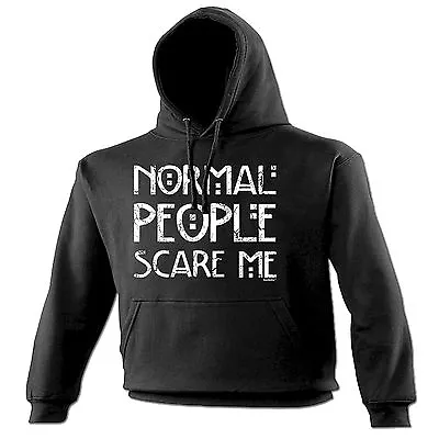 Buy Normal People Scare Me HOODIE Hoody Emo Rude Punk Rock Top Birthday Fashion Gift • 22.95£