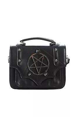 Buy BANNED Apparel Black Gothic Bat Wing Moloch Pentagram Cross Body Shoulder Bag • 49.99£