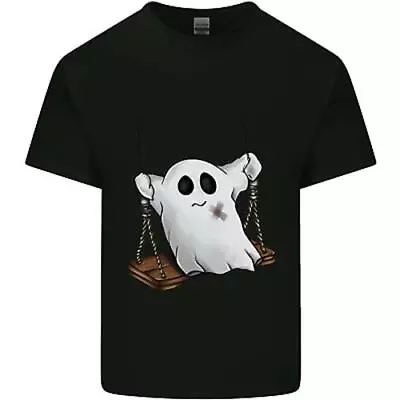 Buy A Ghost On A Swing Halloween Funny Spirit Mens Cotton T-Shirt Tee Top • 8.75£