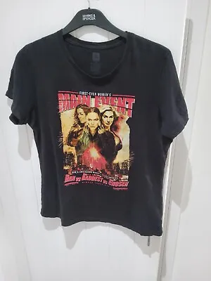 Buy Official WWE T Shirt First Ever Womens Main Event Ronda Rousey Becky Charlotte • 7.99£