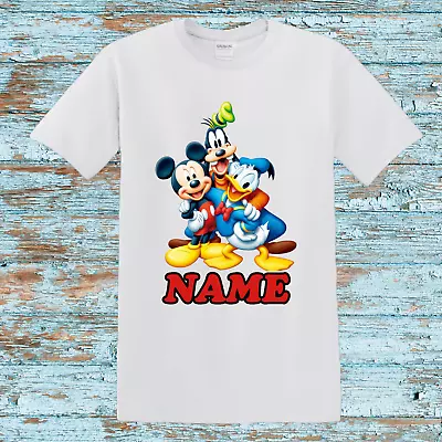 Buy Custom Mickey Mouse T Shirt Personalize T-shirt Birthday Unisex Gift Any Name • 9.99£
