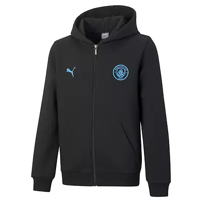 Buy Kids' Manchester City Fleece Lined Full Zip Hoodie Jacket - Black - 11-12yrs • 24.99£