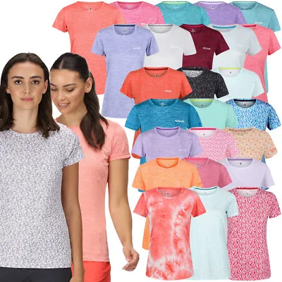 Buy Regatta Womens Fingal T Shirts Lightweight Wicking Quick Drying Short Sleeve Tee • 11.68£