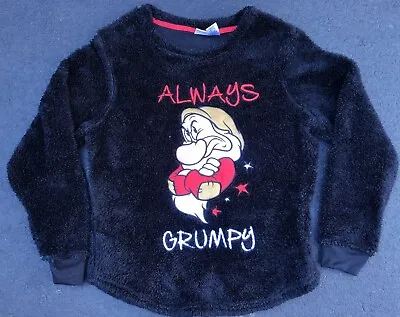 Buy Disney Seven Dwarfs Grumpy Always Fleece Sweater Fall Pajama Lounge Comfy Medium • 37.88£