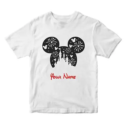 Buy Adults Kids Unisex Personalised Holiday Mickey T-Shirt Your Name Print Tee Top • 3.99£