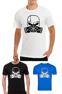 Buy YAMAHA Skull Punisher Mask , Motorbike Motorcycle Mens White T-shirt • 9.99£