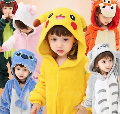 Buy Girls Boys Pyjamas 12Onesie Costume Anime Animal Cosplay Hoodie Soft Sleepwear&1 • 20.12£