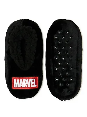 Buy Marvel Boy's Black Panther Fuzzy Babba Slipper Non Slip (s/m 8/13) • 16£