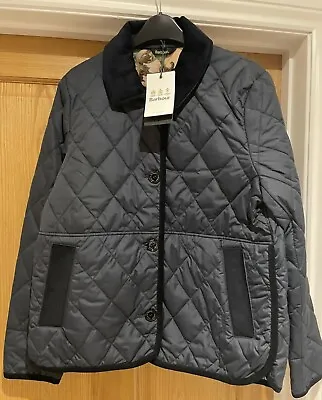 Buy Barbour House Of Hackney Sigdon Quilted Jacket / Coat - Navy - Size UK 14 - BNWT • 109£