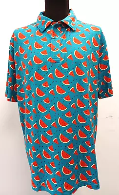 Buy Shirt Pull On Royal & Awesome  Watermelon XL White Print Tropical T2060 R6441 • 14.99£