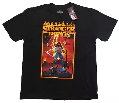 Buy Stranger Things Eddie Munson Netflix Large Black T-shirt PYRAMID INTERNATIONAL • 15.95£