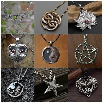 Buy Gothic 925 Silver Vintage Pendant Women Men Necklace Party Band Jewelry Gifts • 4.10£