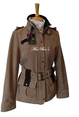 Buy Immaculate Ladies Ness Houndstooth Tweed Field Coat Size 10 • 40£