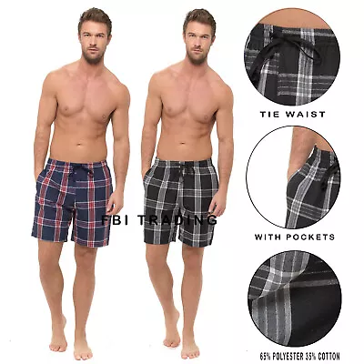 Buy Mens Pyjamas Shorts Bottom Checked Loungewear Nightwear Pjs 2 Pack S To XXXXXL • 14.99£