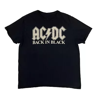 Buy AC/DC T-Shirt Back In Black Mens XL Cotton Short Sleeve Music Rock Band • 15.99£