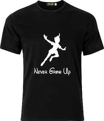 Buy Never Grow Up Peter Pan Gift Funny Cotton  T Shirt • 9.99£