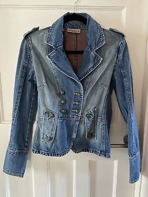 Buy Mango Jeans Denim Jacket Fitted Size S Stonewashed Metal Buttons MNG Jeans • 15£