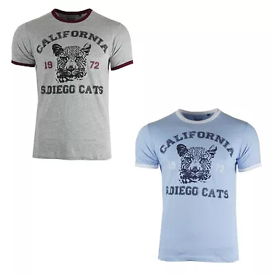 Buy Mens Leopard California S Diego Cats 1972 Print Crew Neck Short Sleeve T Shirt • 9.99£