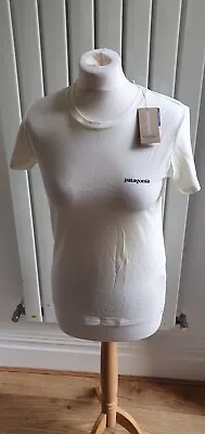 Buy Patagonia P-6 MISSION - Print T-shirt Brand New Tags Size XS Women's Birch White • 22£