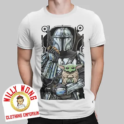 Buy Mandalorian T-shirt Din Djarin Mando Sci Fi  Star Wars Fett Baby Yoda Tee Uk 2 • 6.99£