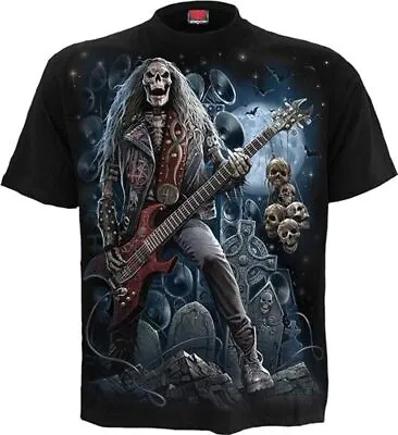 Buy Grim Rocker Mens T-Shirt By Spiral Direct Reaper Rock Music Heavy Metal • 20.99£