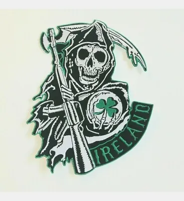 Buy Sons Of Anarchy Ireland Large Biker Jacket Back Sew On Embroidered Patch • 10.99£