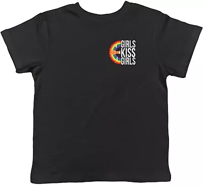Buy Pocket Design Girls Kiss Girls Childrens Kids T-Shirt Boys Girls Gift • 5.99£