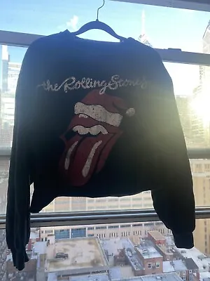 Buy The Rolling Stones Cropped Sweatshirt Christmas Santa Hat • 6.40£