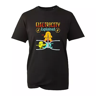 Buy Electricity Explained T-Shirt, Funny Electrical Engineer Novelty Gift Unisex Top • 11.99£