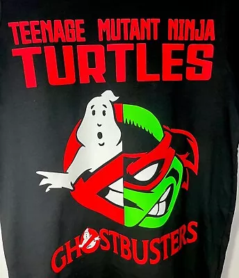 Buy TMNT Teenaged Mutant Ninja Turtles Ghostbusters Mash Up T-shirt XS-5XL • 13.99£