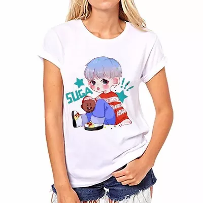 Buy Kpop Bt21 Bangtan Boys Jimin Jin V T-shirt Bts Chimmy Tata Rj Shooky Cooky Tee • 6.17£