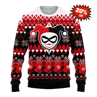 Buy Harley Quinn Suicide Squad Ugly Christmas Knitted Sweater. • 39.56£