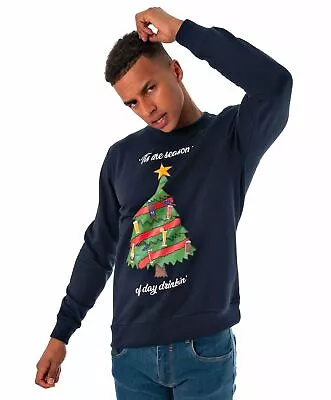 Buy Mens Christmas Tree Novelty Beer Xmas Sweater Jumper • 16.99£