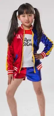 Buy NEW Kids Harley Quinn Suicide Squad Halloween Cosplay Party Bomber Jacket 5-13Y • 14.99£