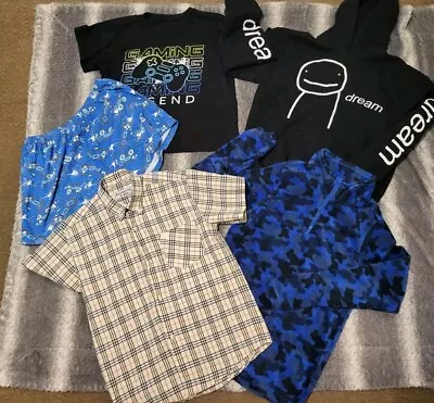 Buy Bundle Hoodie Sweatshirt Camo Fleece Shorts Pj Set Nova Check Shirt 10 11 Yrs  • 4.99£