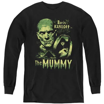 Buy The Mummy Kids Long Sleeve Shirt Boris Karloff Black Tee • 18.31£