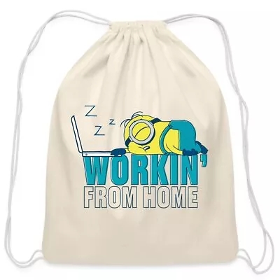 Buy Minions Merch Lazy Home Office Cotton Drawstring Bag, One Size, Natural • 19.88£