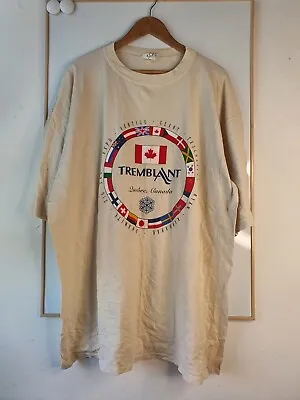 Buy Vintage Tremblant Shirt Mens Size Extra Large White Quebec Canada Flags 90s Y2K • 14.25£
