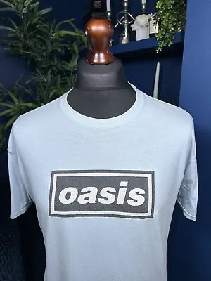 Buy Oasis T-shirt - Gildan - Brit Pop - Large - 100% Cotton - Blue • 9.99£