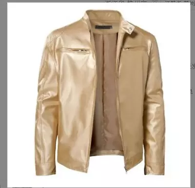 Buy Plus Size Mens Vintage Racer Black Brown Leather Casual Slim Fit Biker Jacket Uk • 20.99£