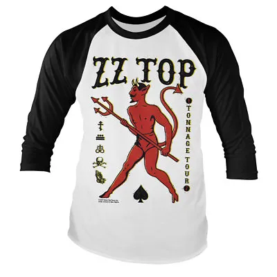 Buy Officially Licensed ZZ-Top - Tonnage Tout Long Sleeve Baseball T-Shirt S-XXL • 21.93£